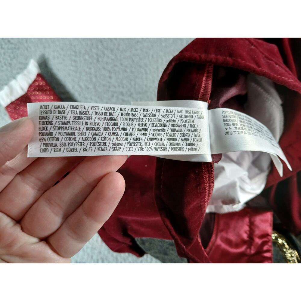 Disney Captain Hook Costume Size 4 Toddler Jacket, Pants, Shoe Covers Peter Pan - Picture 13 of 15